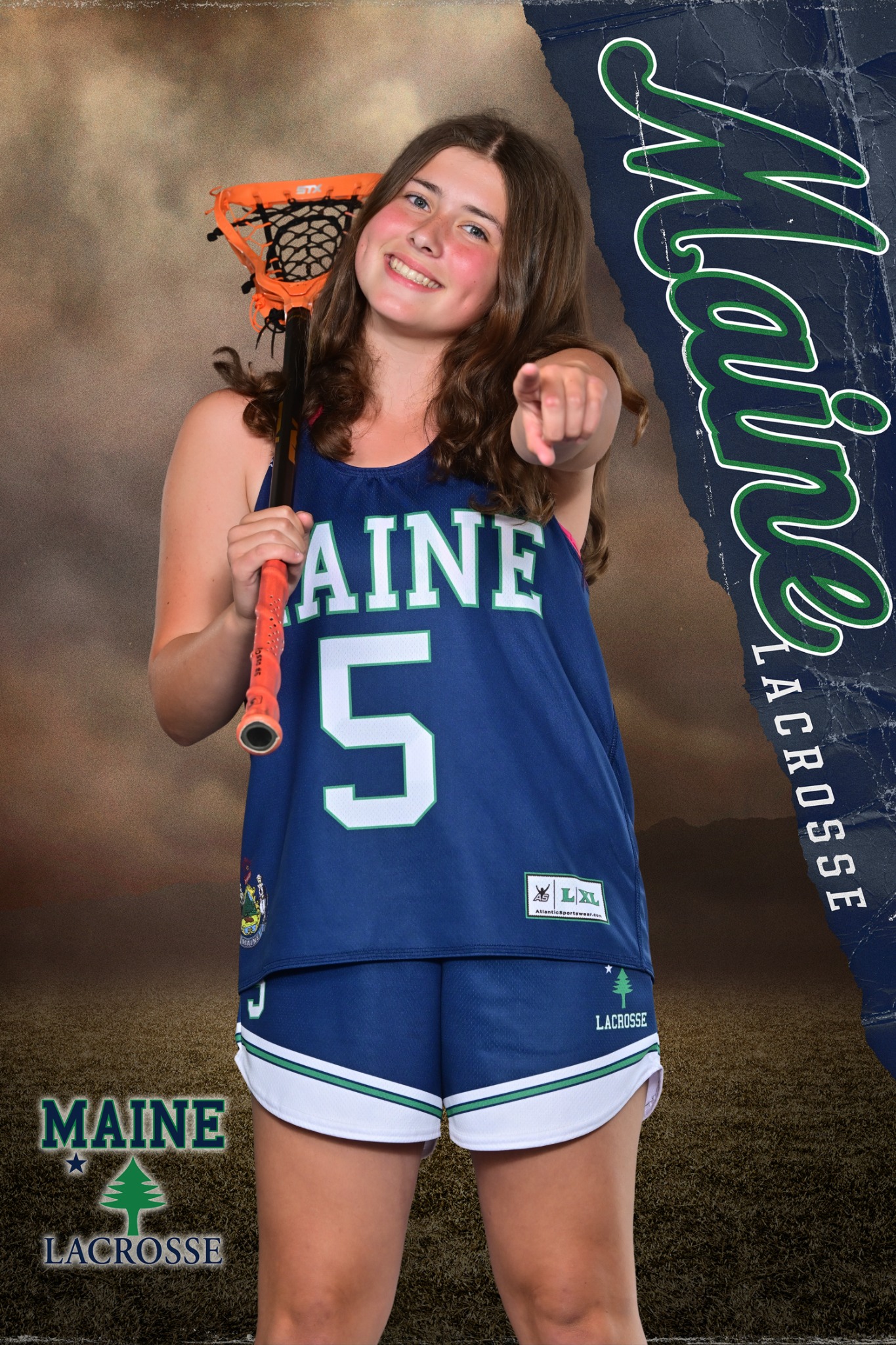 Bella Rosso in Maine Elite lacrosse uniform number 5